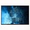 Designart - Fractal 3D Blue Paint Splash - Abstract Framed Canvas Art Print